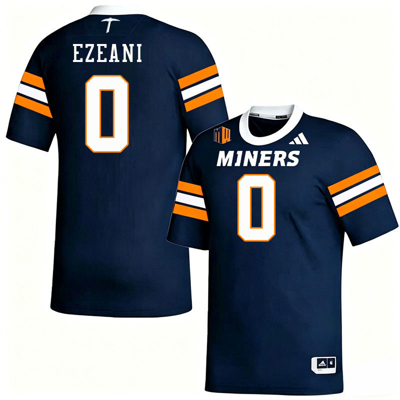 UTEP Miners #0 Udoka Ezeani College Football Jerseys,Uniforms-Navy
